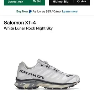 Salomon XT-4 White Lunar Rock Night Sky SIZE 8 WORN ONCE Salomon | Shoes | Salomon Xt4 White Lunar Rock Night Sky  main image 4